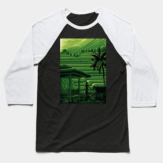 Rice Field Baseball T-Shirt by AL-ART